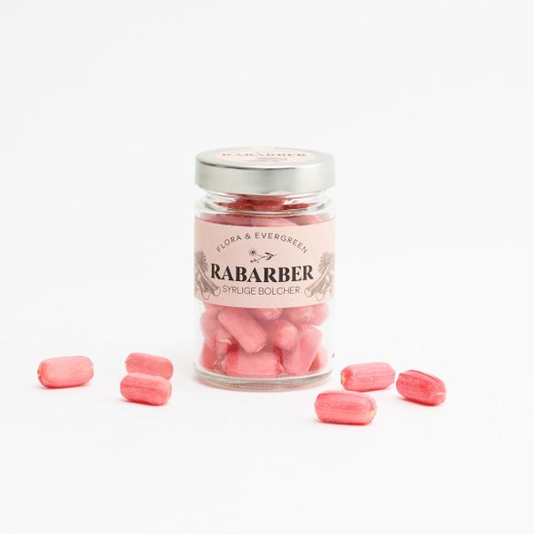 Flora & Evergreen rabarberbolcher